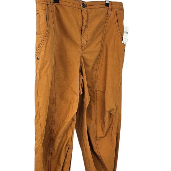 Anthropologie Pilcro Tactical Utility Pants, Brown, Tie Bottom, Plus Size, 1X - Picture 11 of 12